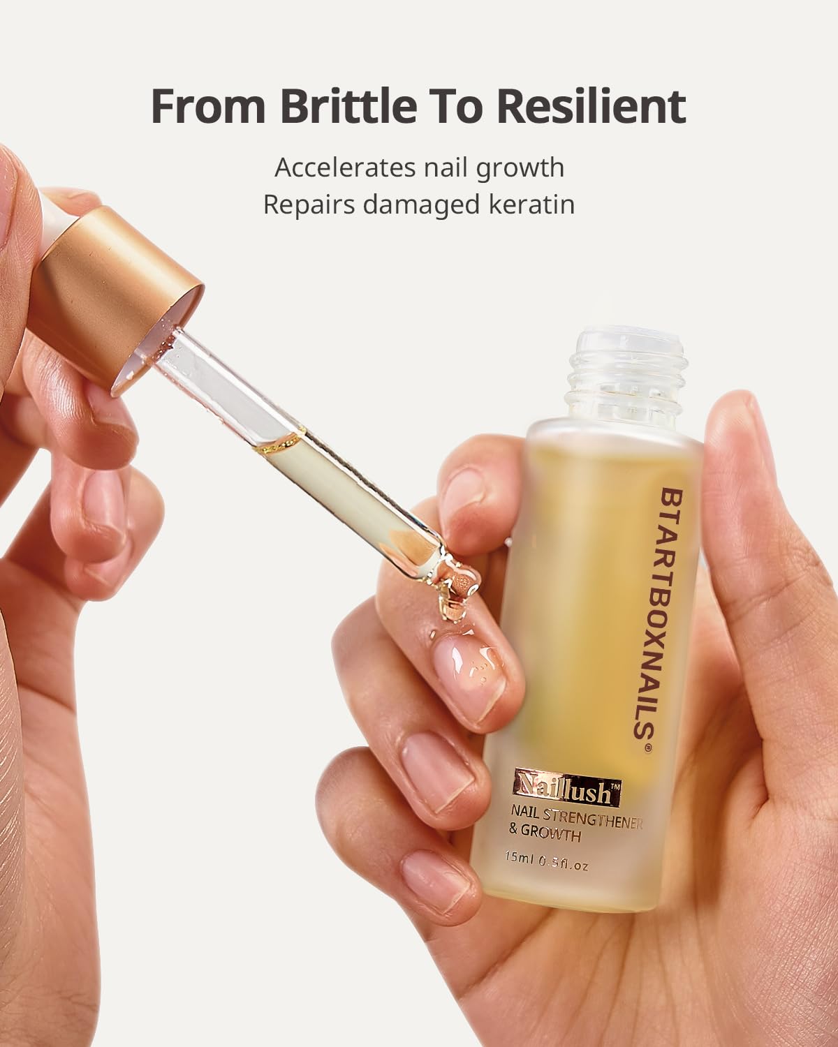 BTARTBOXNAILS Naillush Nail Strengthener & Growth – Repair & Strengthen Nails (15ml)