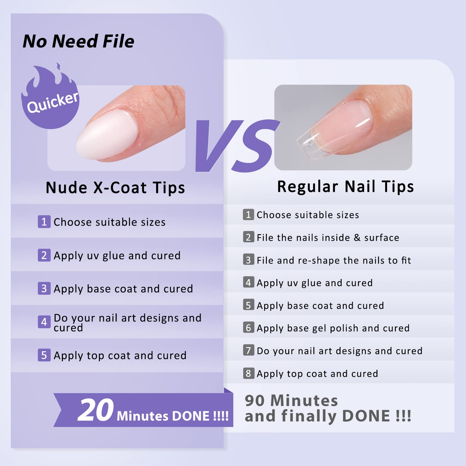 BTArtboxnails XS Short Almond Gel Nail Tips – Milky White Press-On, 160pcs