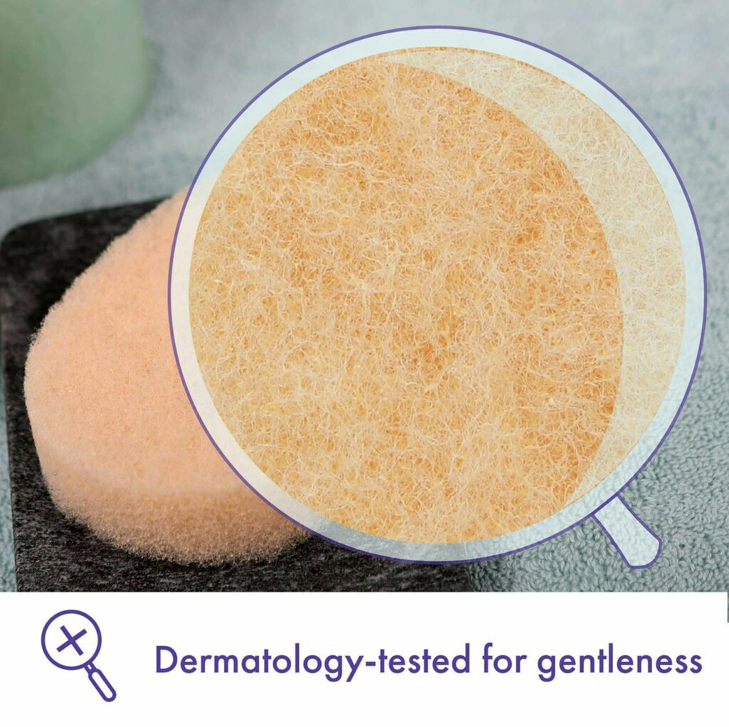Buf-Puf Gentle Facial Sponge – Dermatologist-Developed Daily Cleanse & Exfoliation, 6 Count