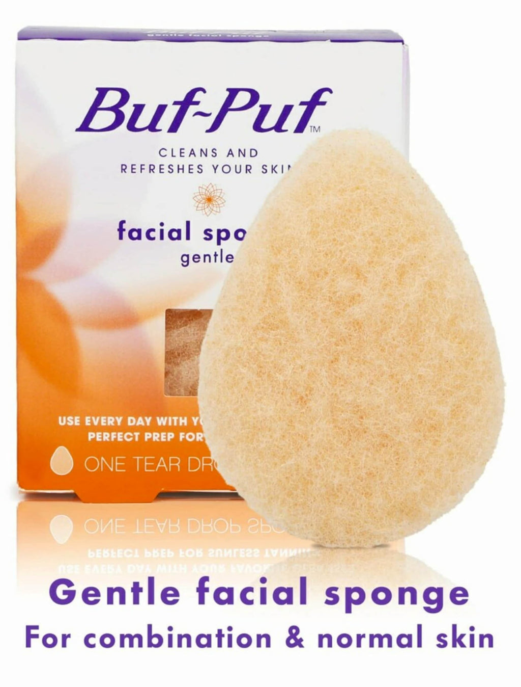 Buf-Puf Gentle Facial Sponge – Dermatologist-Developed Daily Cleanse & Exfoliation, 6 Count