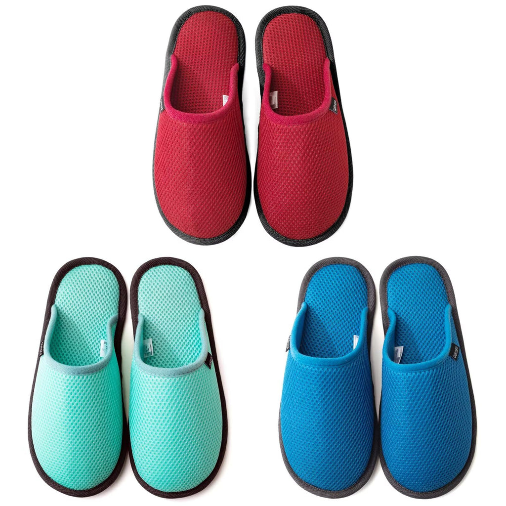 BUGUKI Spa Slippers Set – Non-Slip, Washable Guest Slippers, 3 Pairs for Spa, Hotel, Home