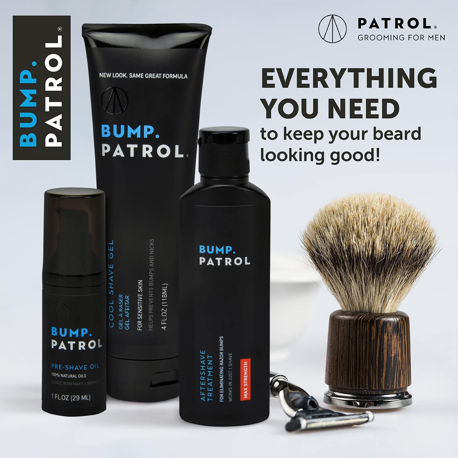 Bump Patrol Sensitive Strength Aftershave Formula – Gentle, Alcohol-Free Razor Bump Solution (2 oz x 2 Pack)