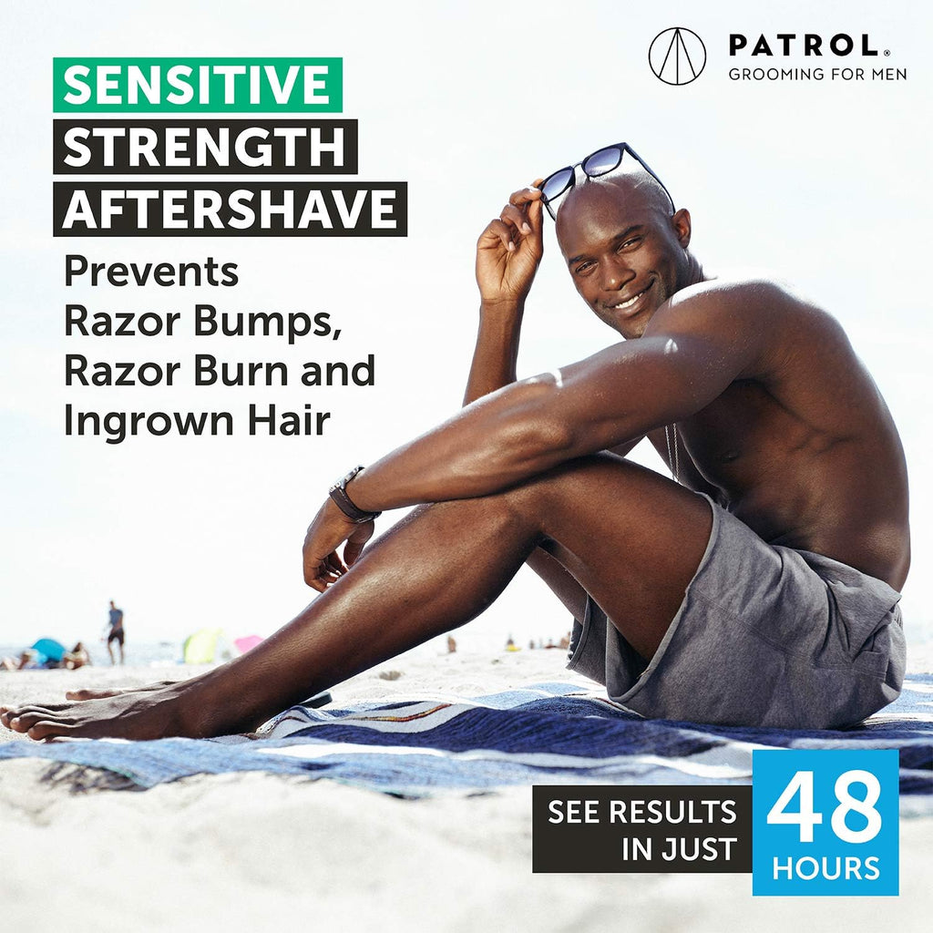 Bump Patrol Sensitive Strength Aftershave Formula – Gentle, Alcohol-Free Razor Bump Solution (2 oz x 2 Pack)