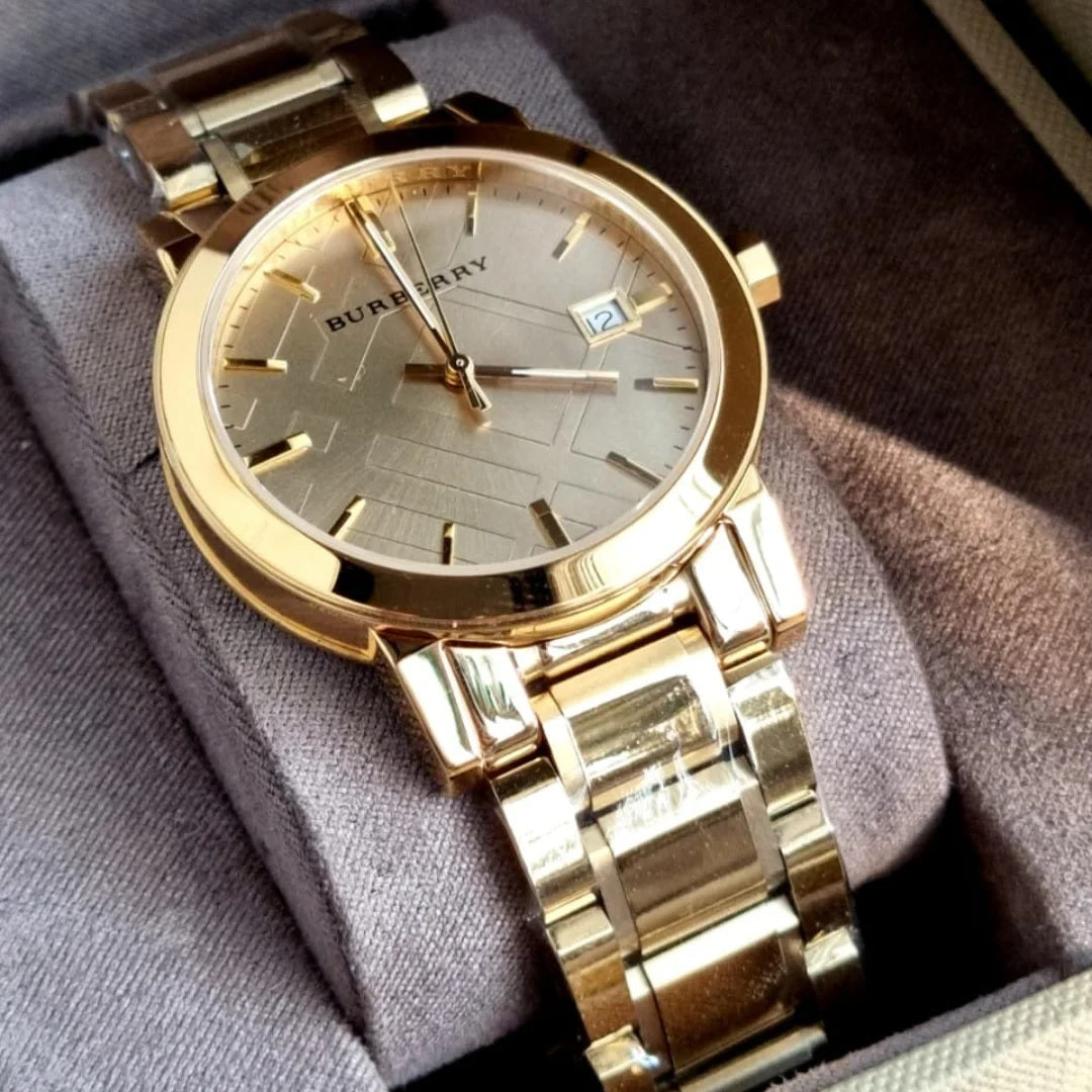 Burberry BU9033 The City Unisex Gold Watch