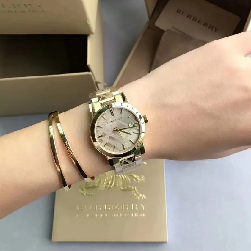 Burberry BU9033 The City Unisex Gold Watch
