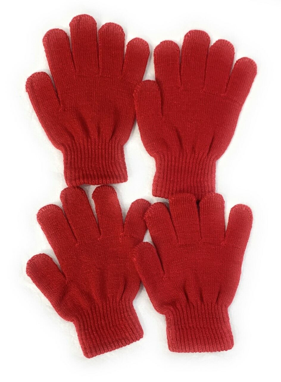 2 x Pair Set Multipack School Uniform Gloves for Kids Childrens