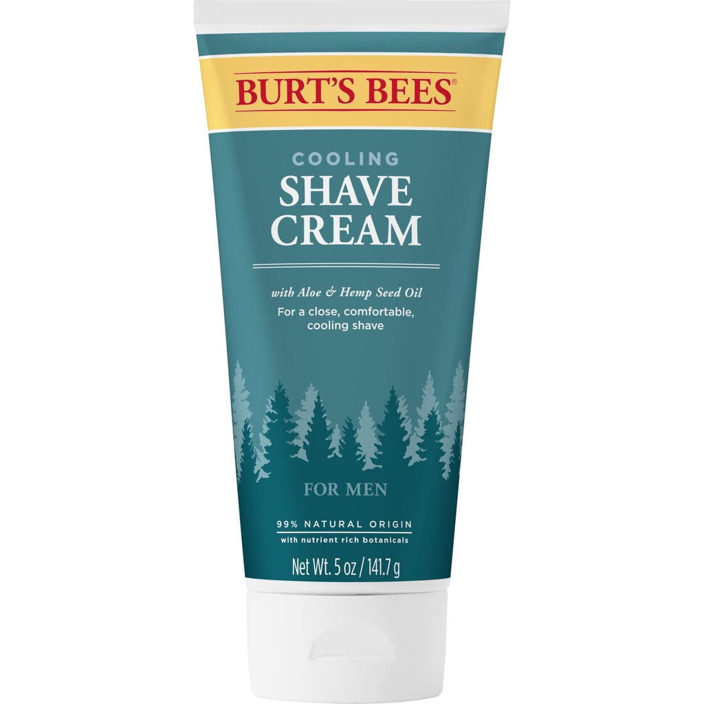 Burt's Bees Cooling Shave Cream for Men with Aloe & Hemp – 5 oz (3 Pack)