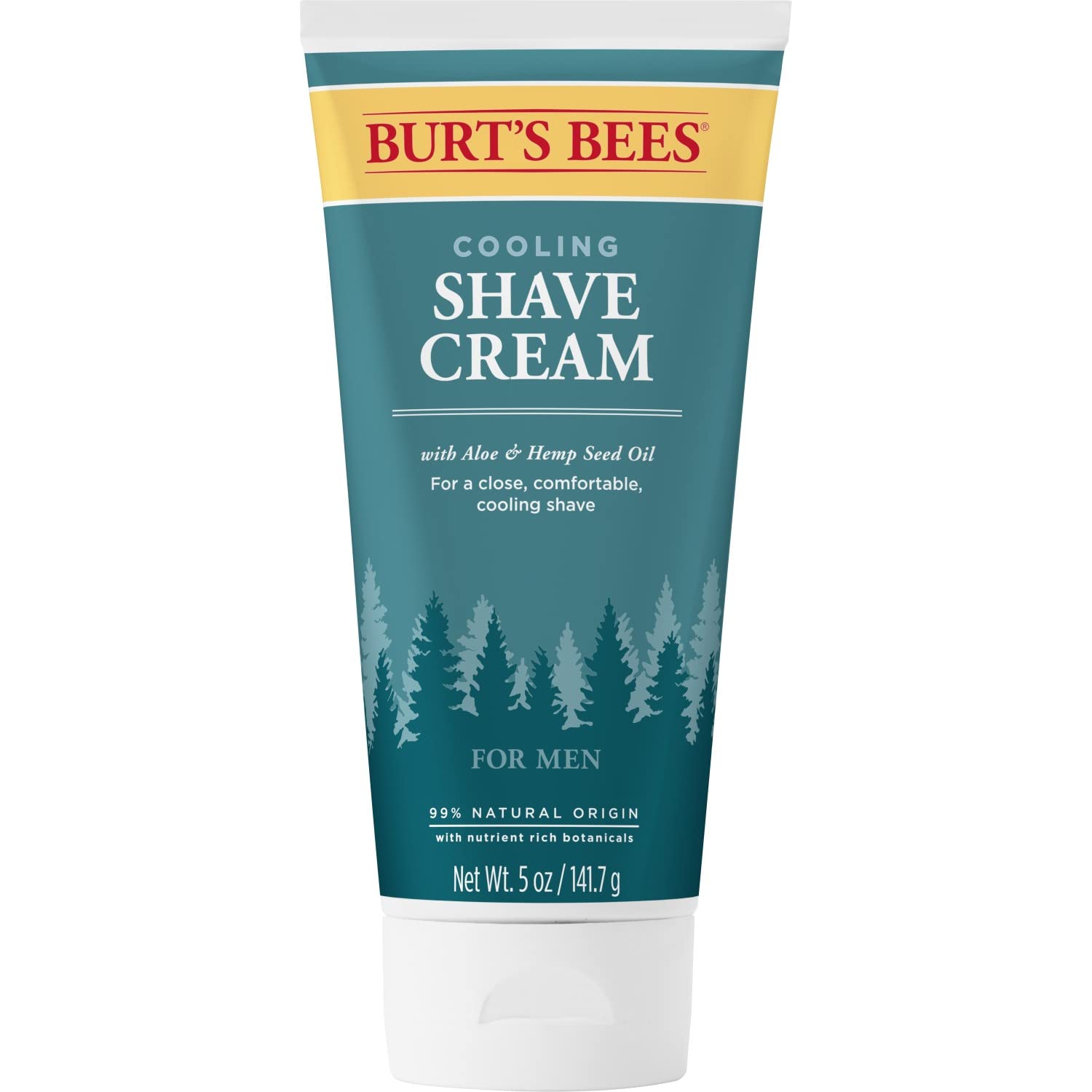 Burt's Bees Cooling Shave Cream for Men with Aloe & Hemp – 5 oz (3 Pack)