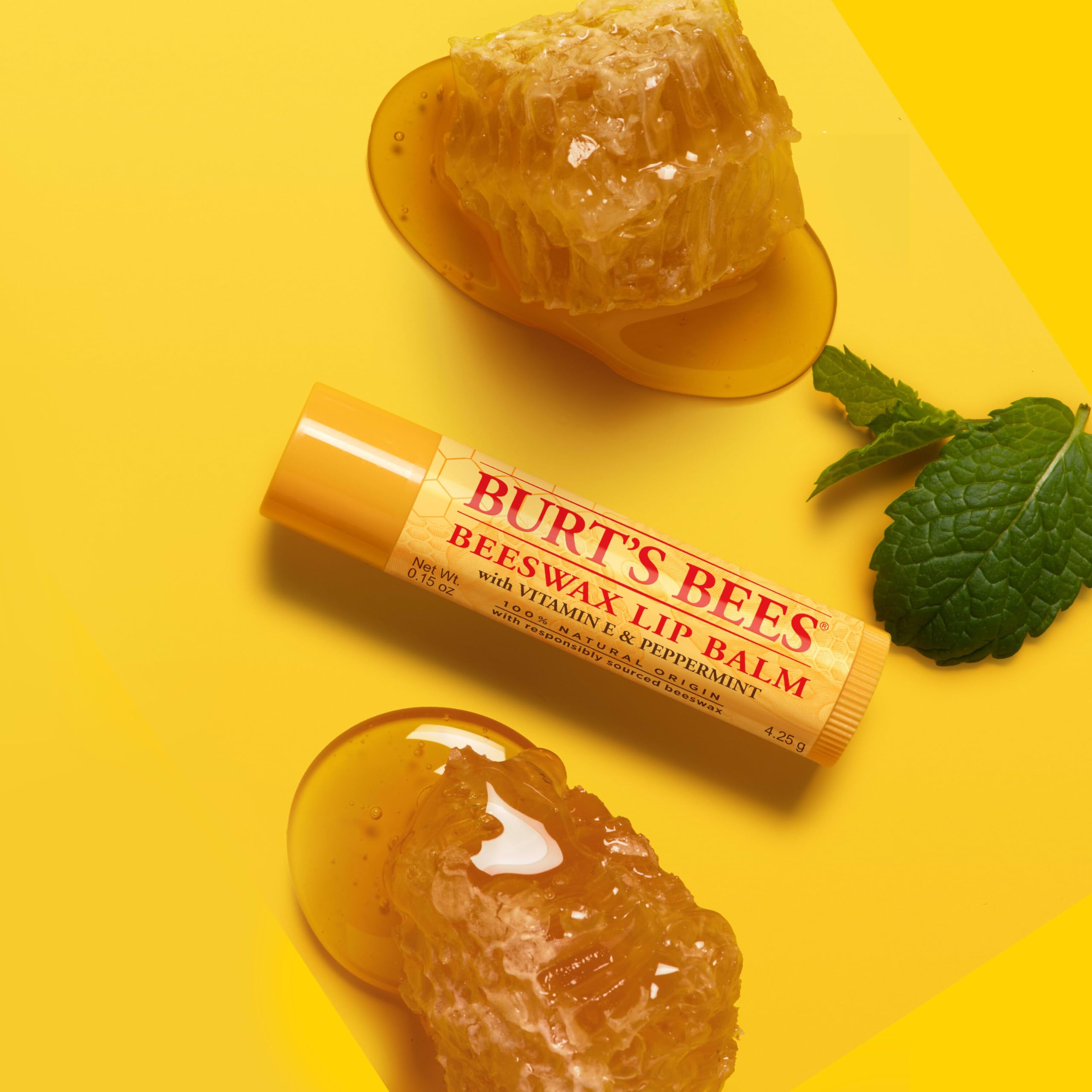 Burt's Bees Lip Balm Original Beeswax 12-Count Pack | Tint-Free, 0.15 oz Tubes