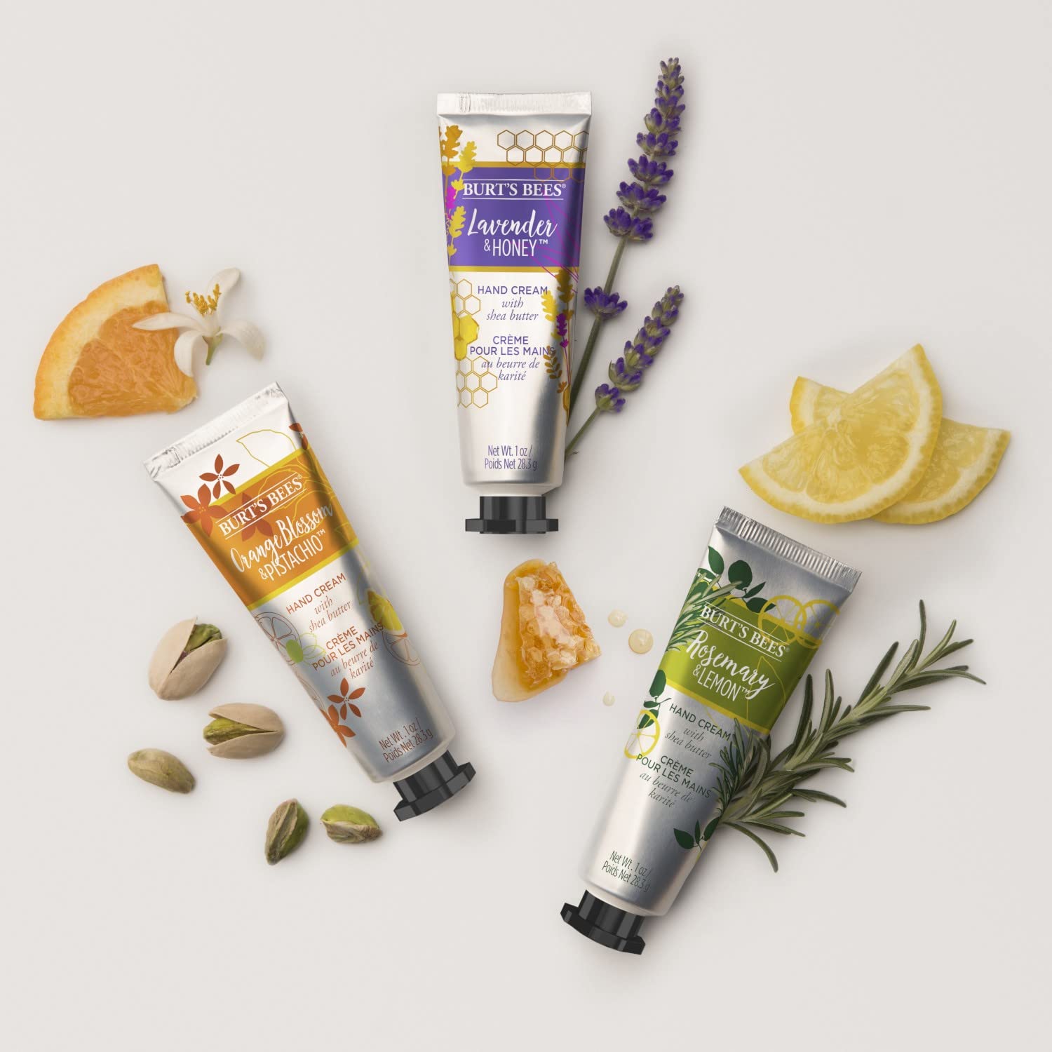 Burt's Bees Orange Blossom & Pistachio Hand Cream with Shea Butter – 1 oz