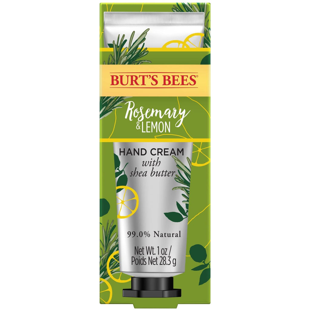 Burts Bees Rosemary and Lemon Hand Cream with Shea Butter – 1 oz | All-Day Moisturization