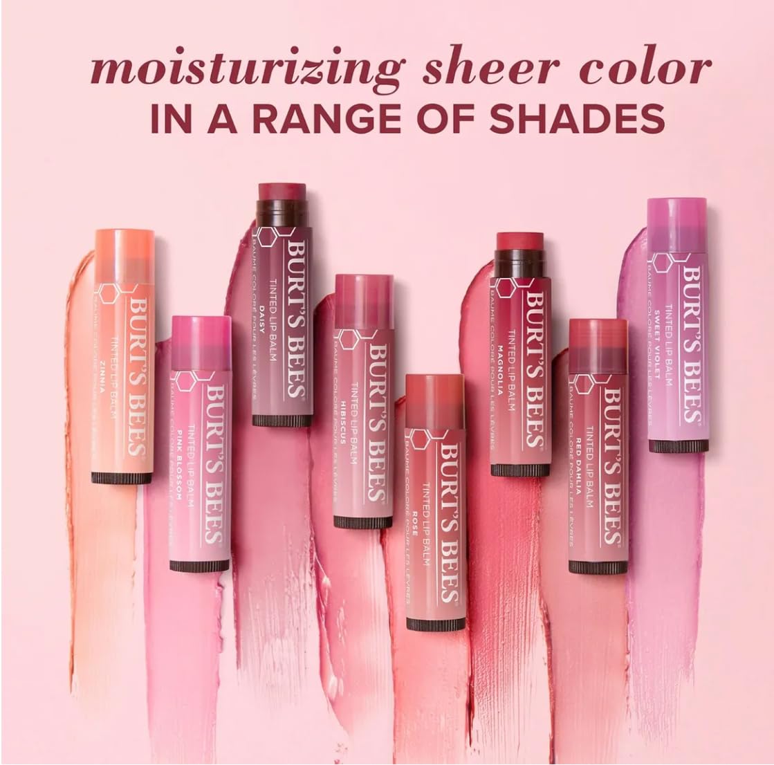 Burt's Bees Tinted Lip Balm, 3 Count (Pack of 1) | Three Shades for Everyday Color