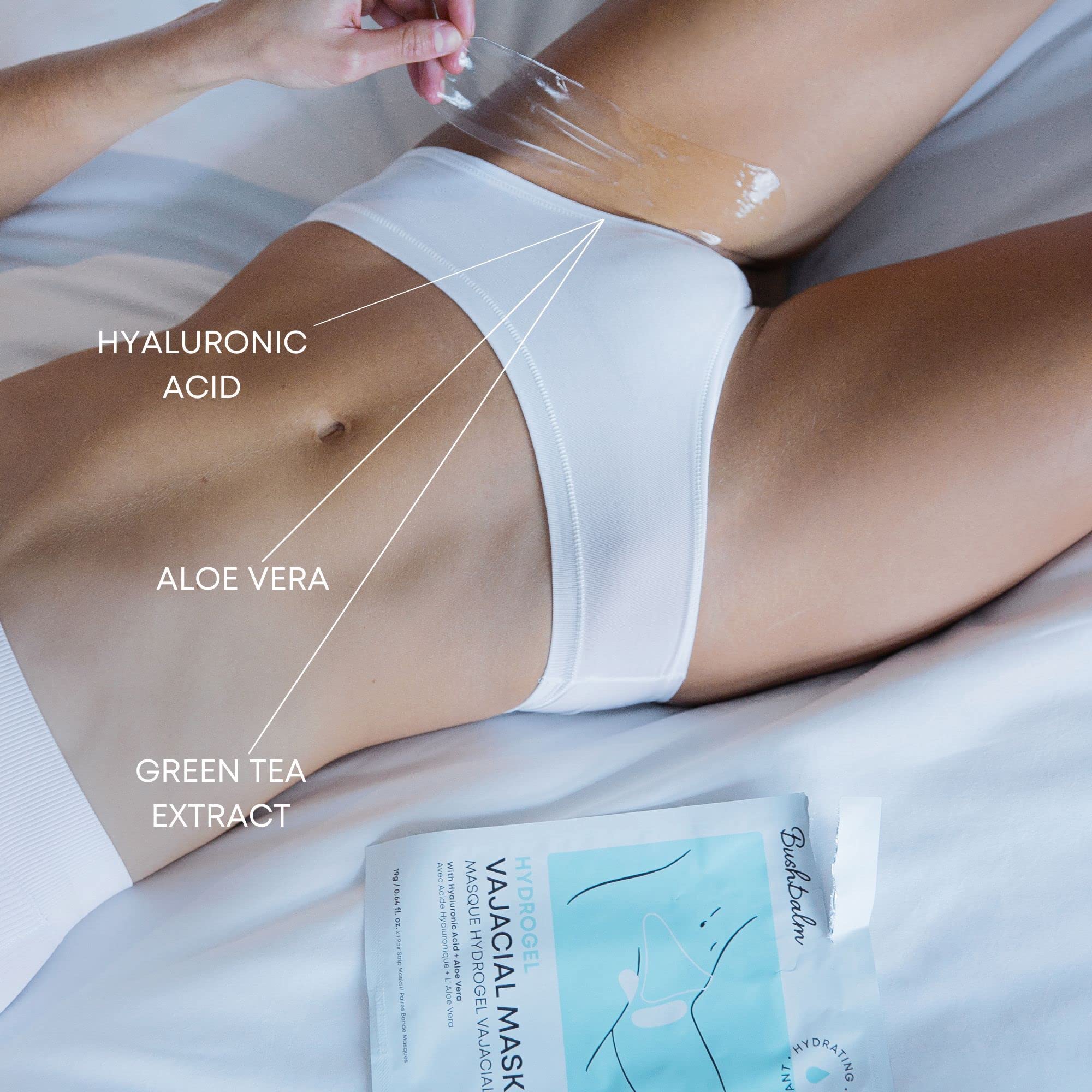 Bushbalm Hydrogel Vajacial Mask – Hydrating Bikini Line Care (1 Full Mask Set)