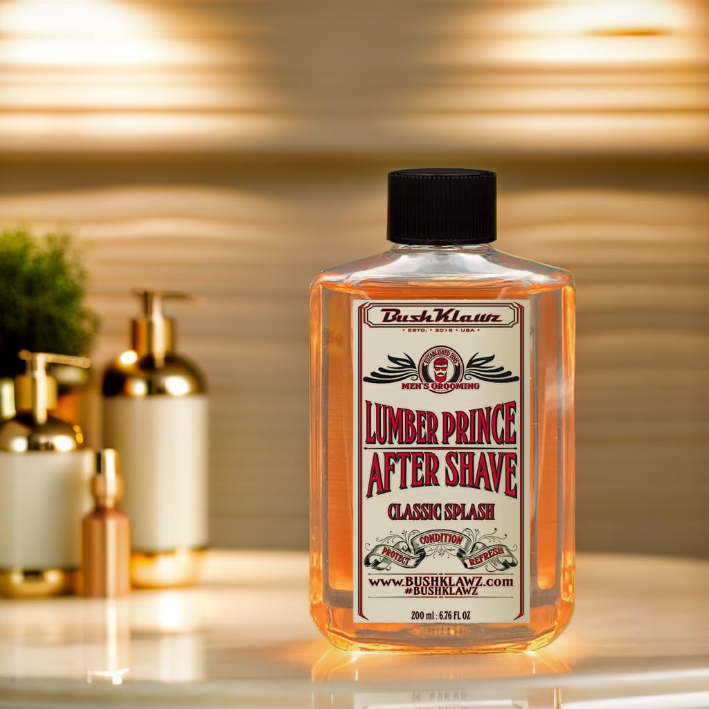 BushKlawz Lumber Prince After Shave Balm – Cooling, Soothing Barbershop Toner