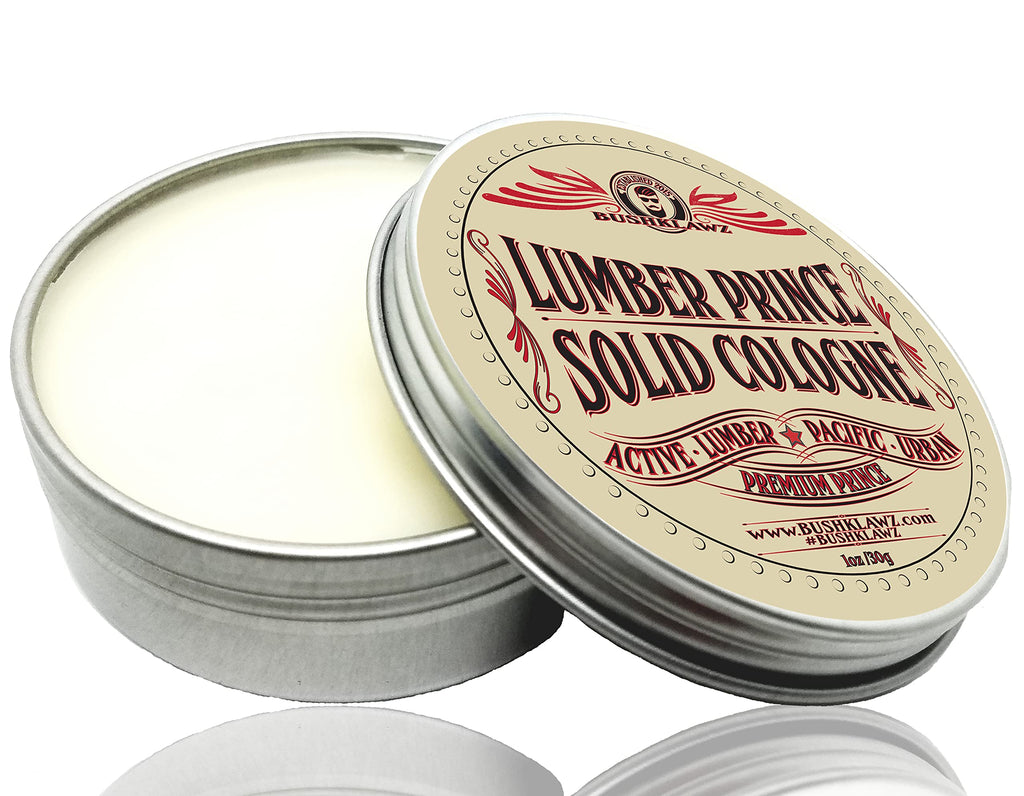 BushKlawz Premium Prince Solid Cologne Gift Set – 4x 1 oz Tins, Alcohol-Free, Travel-Ready Men’s Fragrance