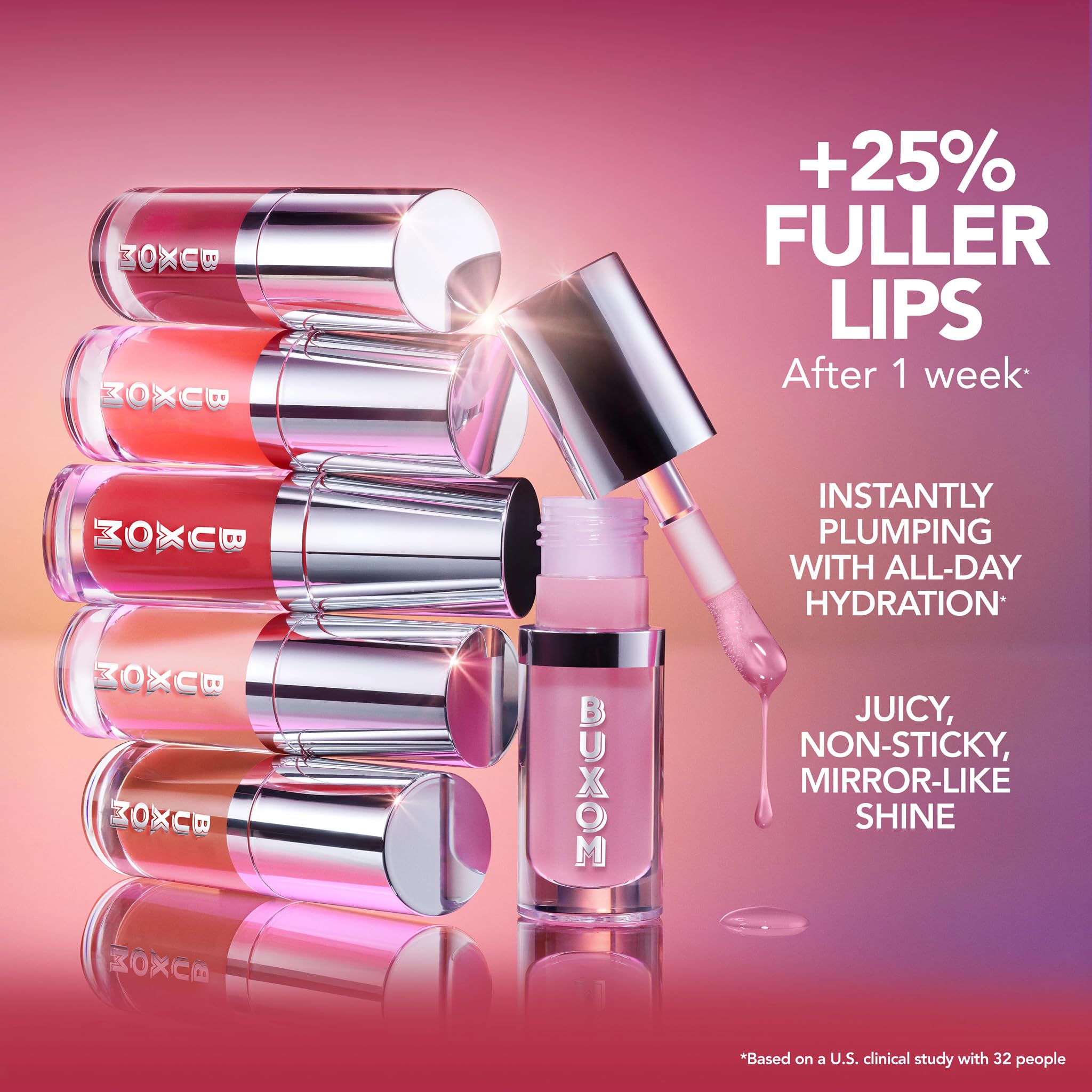 Buxom Full-On Glossy Lip Oil White Russian | Non-Sticky Hydration & Instant Plump
