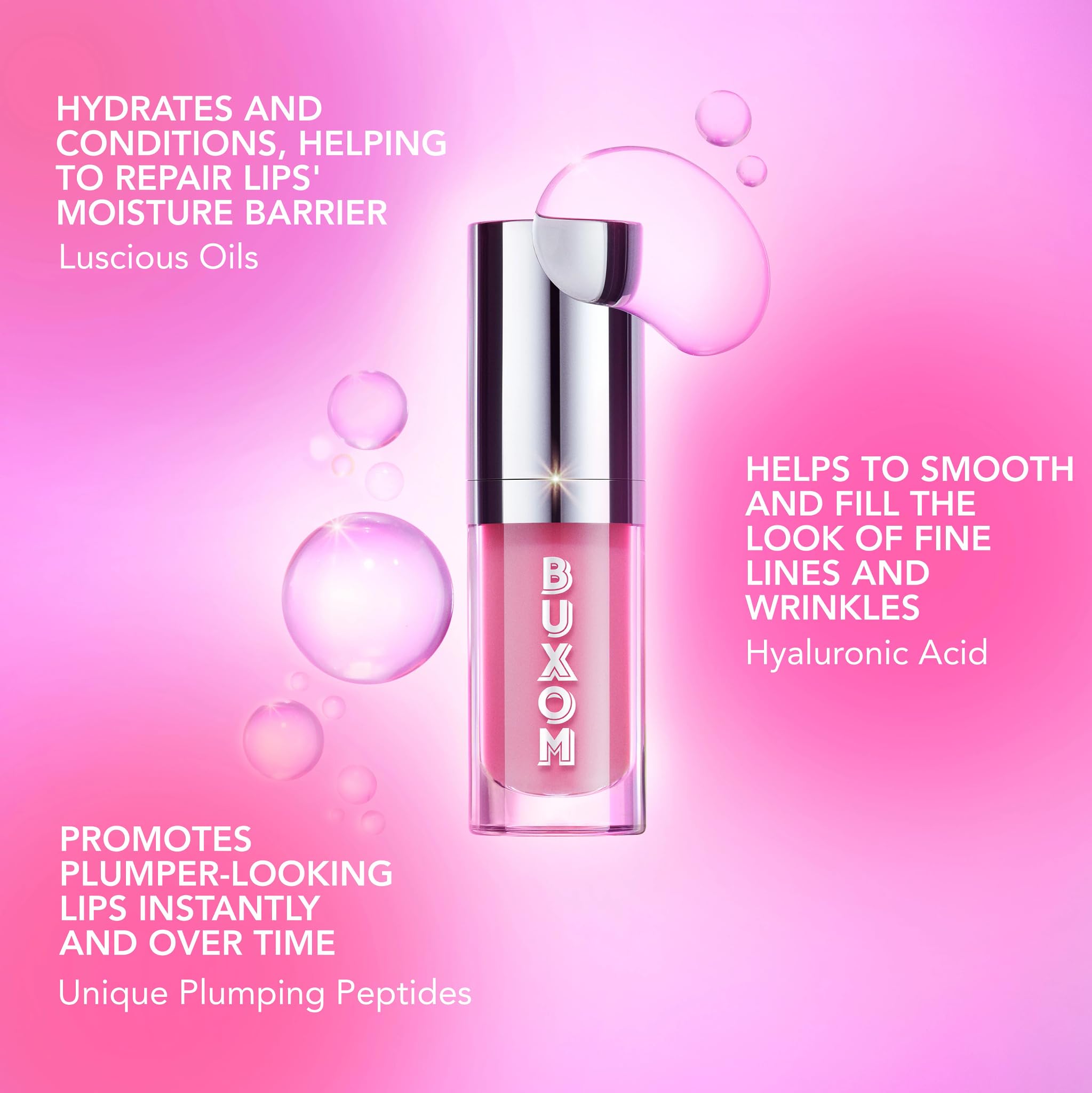 Buxom Full-On Glossy Lip Oil White Russian | Non-Sticky Hydration & Instant Plump