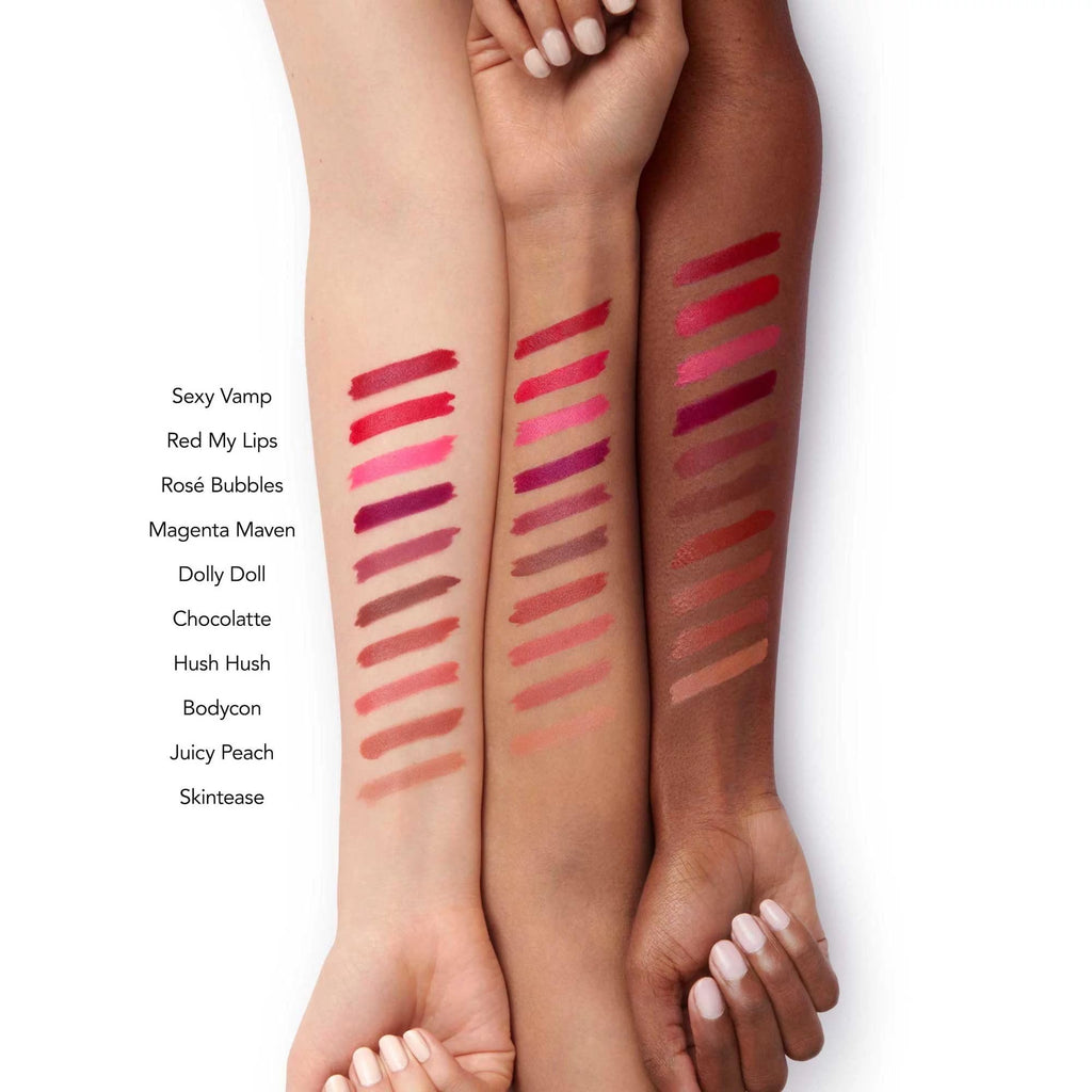 Buxom Full-On Plumping Satin Lipstick in Chocolate | Rich Satin Color
