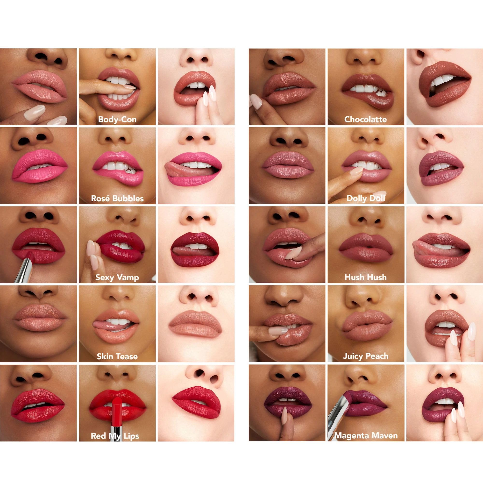 Buxom Full-On Plumping Satin Lipstick in Hush Hush – Peptide-Infused, Long-Lasting Color