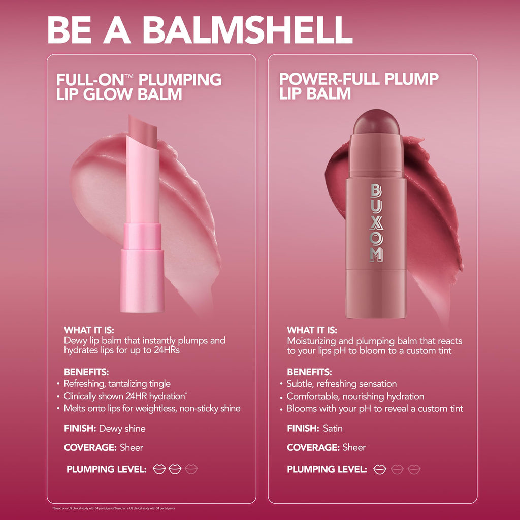 BUXOM Full-On Plumping Lip Glow Balm Dolly Delight – Hydrating Lip Color