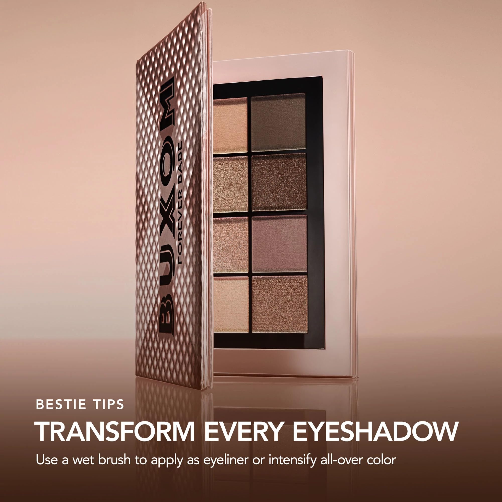 BUXOM Iconic Nudes Eyeshadow Palette – Long-Lasting Primer-Infused Shades