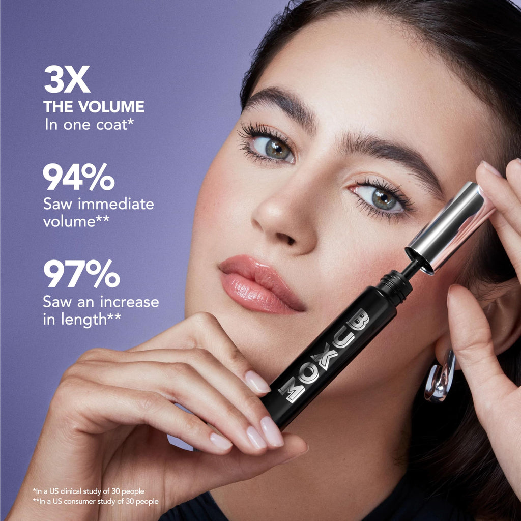 BUXOM Lash Volumizing Mascara – Blackest Black (Travel Size) | 3x Volume