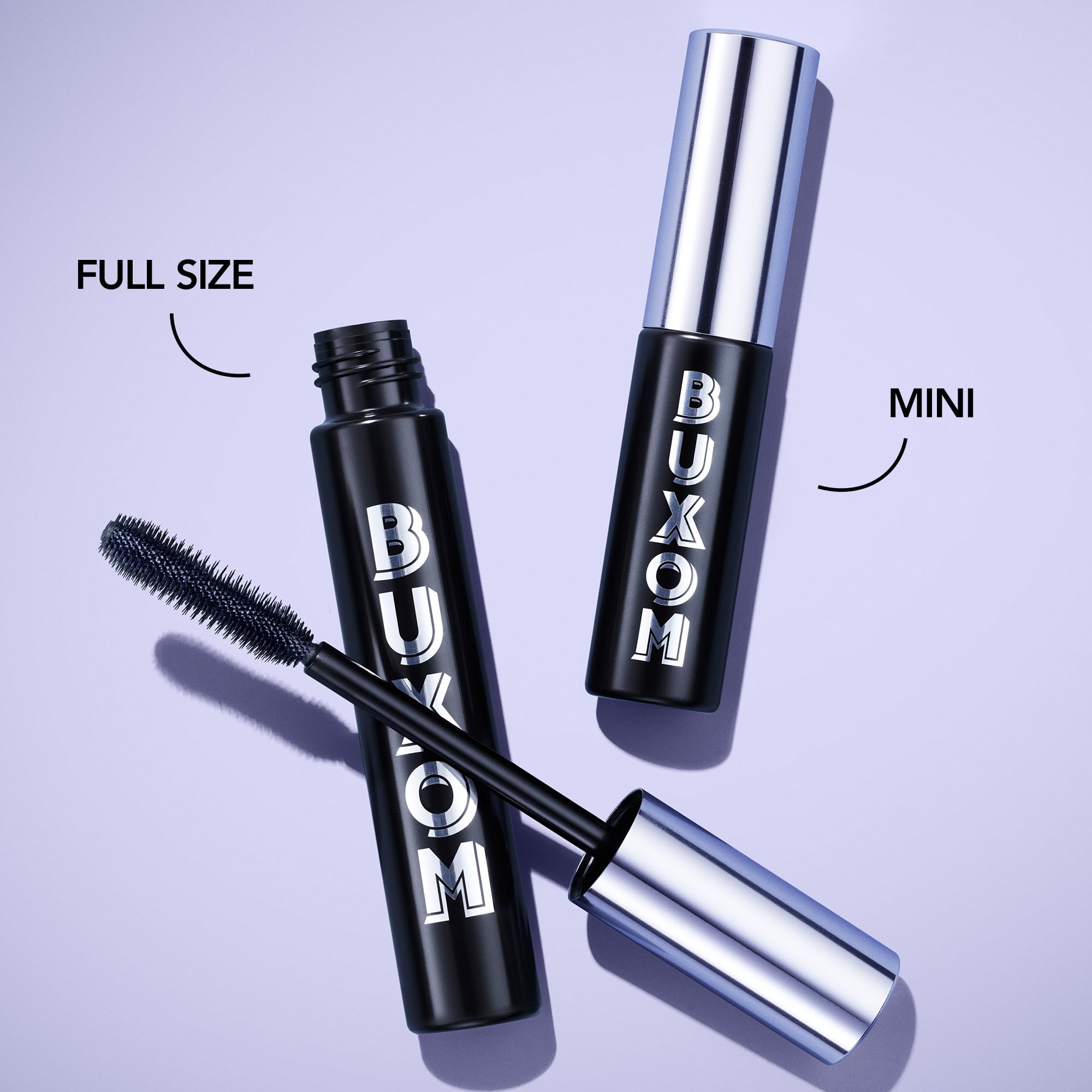 BUXOM Lash Volumizing Mascara – Blackest Black (Travel Size) | 3x Volume