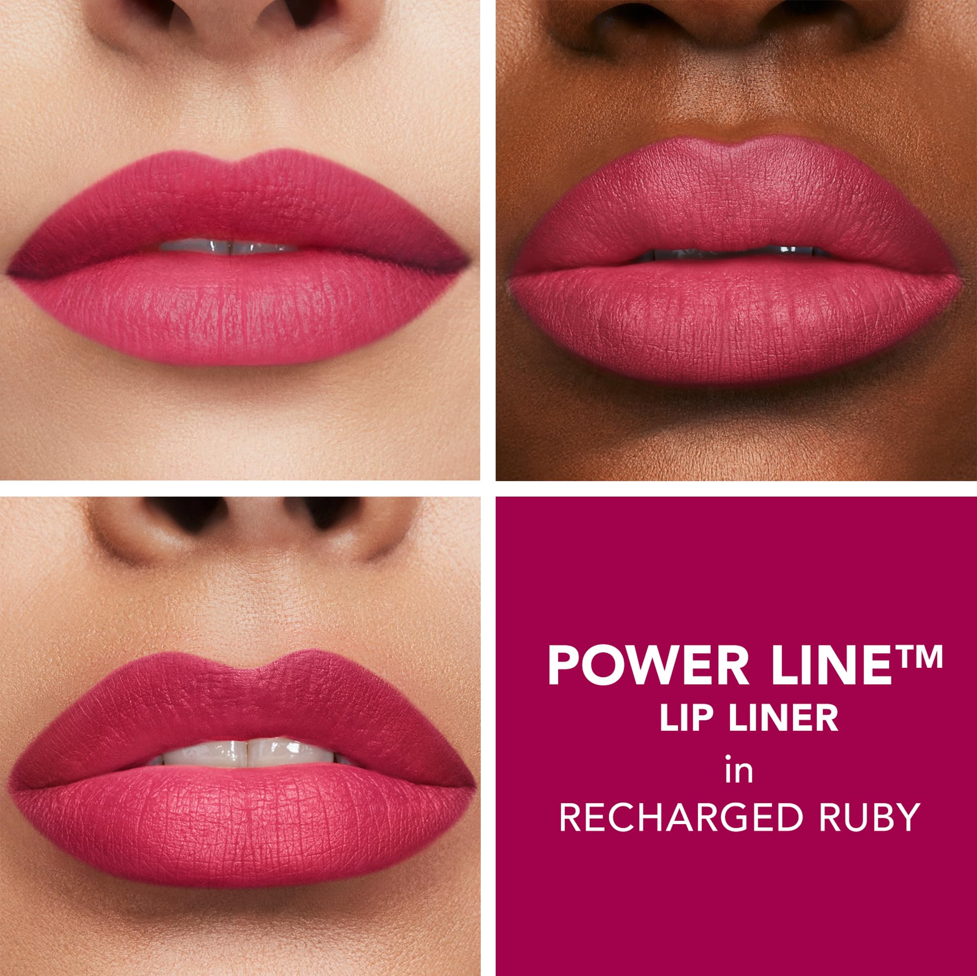 BUXOM Power Line Plumping Lip Liner – Recharged Ruby | Waterproof Matte, 8h Wear