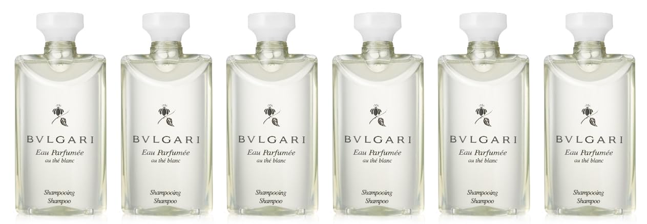 BVLGARI White Tea au the blanc Shampoo — 6 x 2.5oz Bottles (15oz Total)