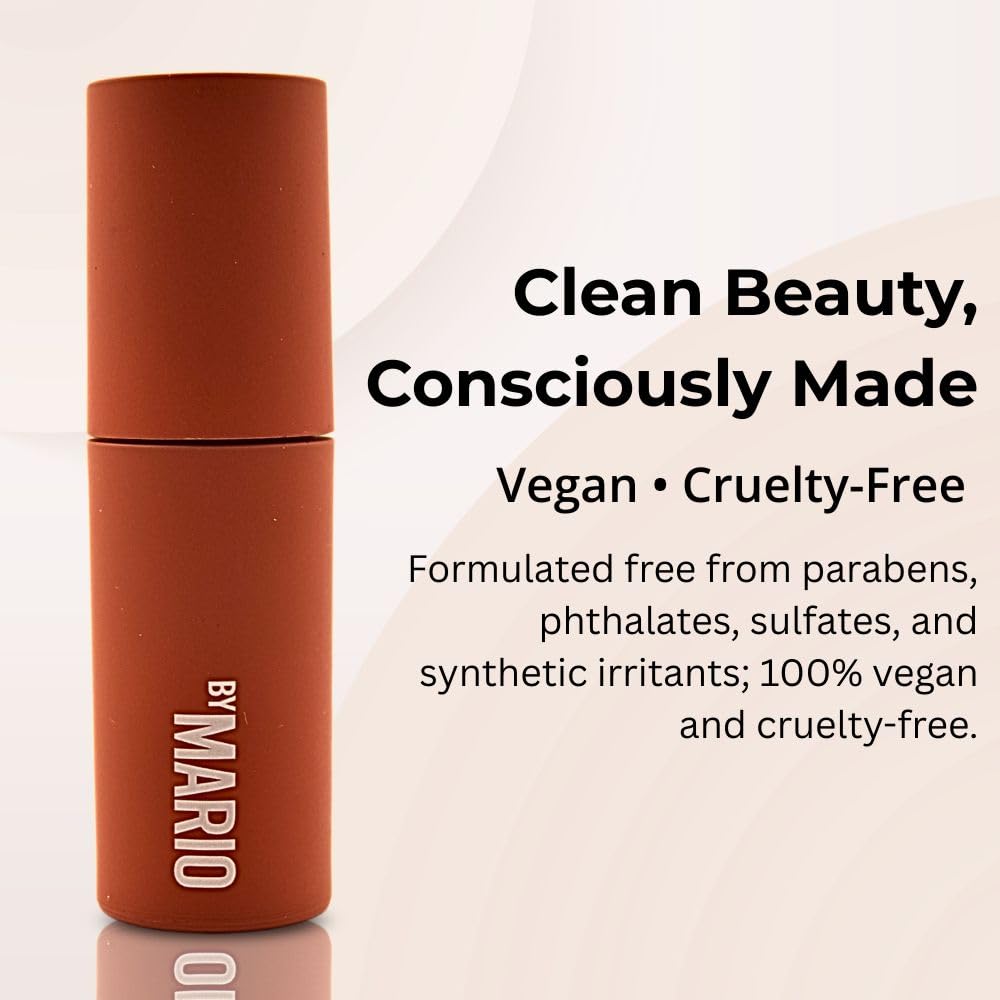 BY MARIO MoistureGlow Plumping Lip Color – Hydrating, Non-Sticky Lip Color with Angled Wand