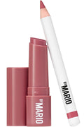 BY MARIO Rosewood Glow Lip Kit – Mini MoistureGlow & Ultra Suede Pencil in Rich Mauve (Travel Size)
