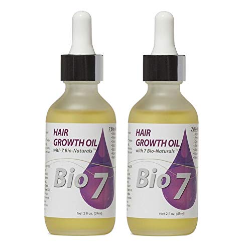 By Natures Bio 7 Hair Growth Oil 2 Oz – 2 Pack | Strengthen, Thicken & Nourish Hair