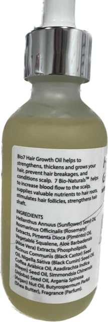 By Natures Bio 7 Hair Growth Oil 2 Oz – 2 Pack | Strengthen, Thicken & Nourish Hair