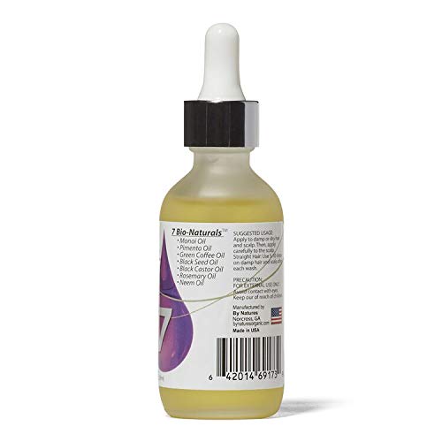 By Natures Bio 7 Hair Growth Oil 2 Oz – 2 Pack | Strengthen, Thicken & Nourish Hair