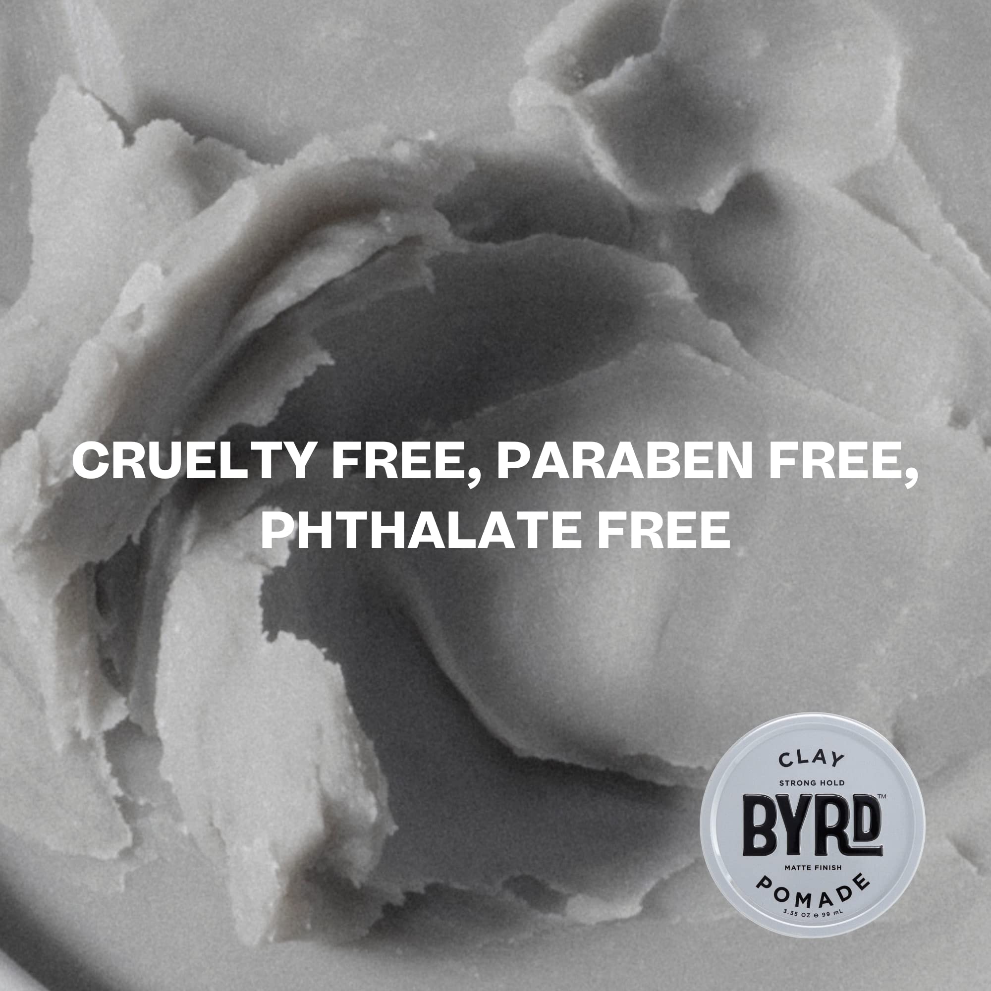 BYRD Hair Clay Pomade 2-Pack - Strong Hold, Ultra Matte Finish, Volume & Sculpt