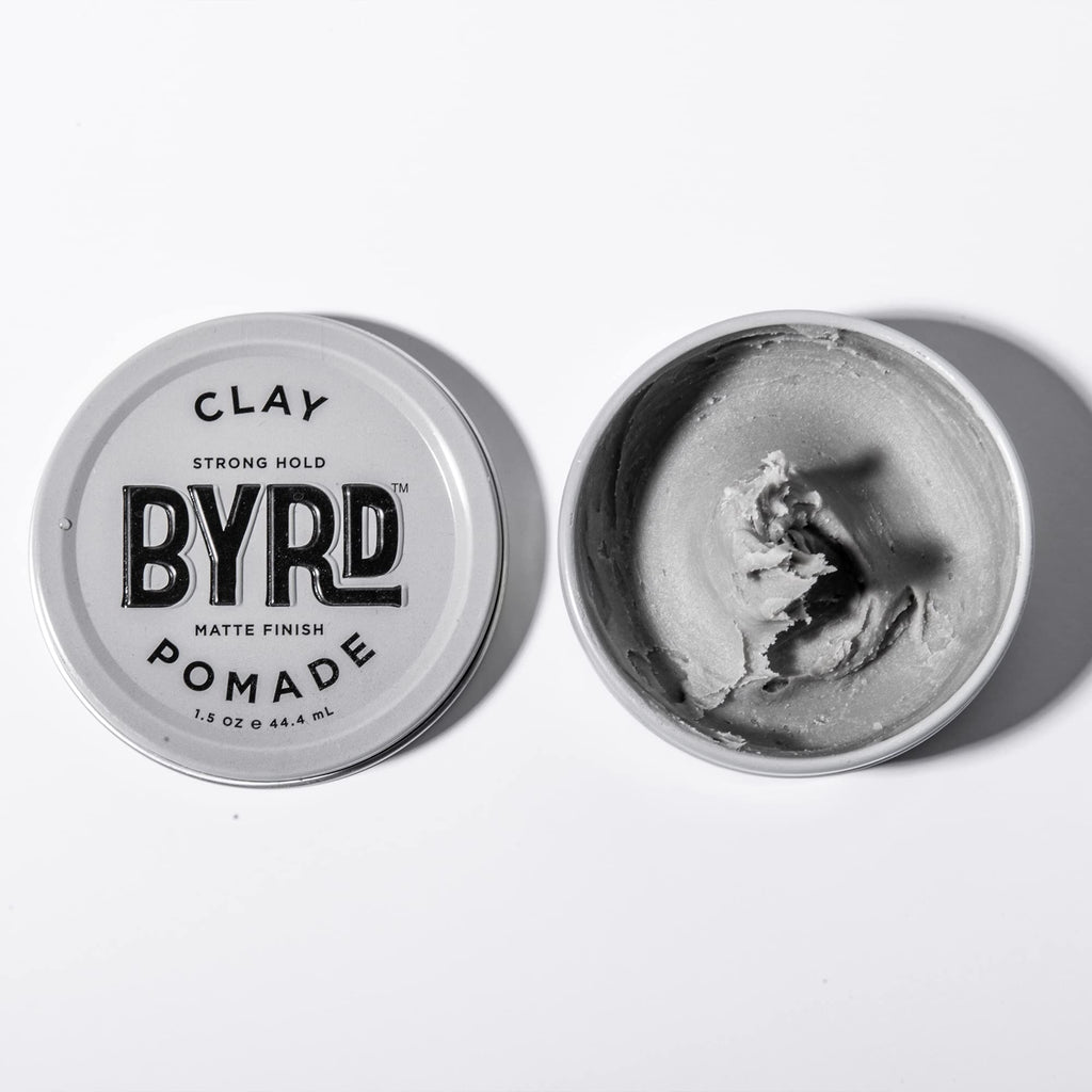 BYRD Hair Clay Pomade 2-Pack - Strong Hold, Ultra Matte Finish, Volume & Sculpt
