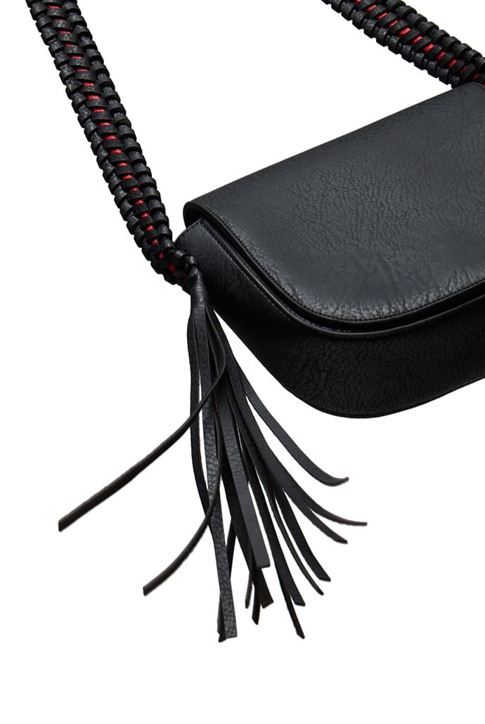 Louche Clay Saddle Bag With Tassel Detail