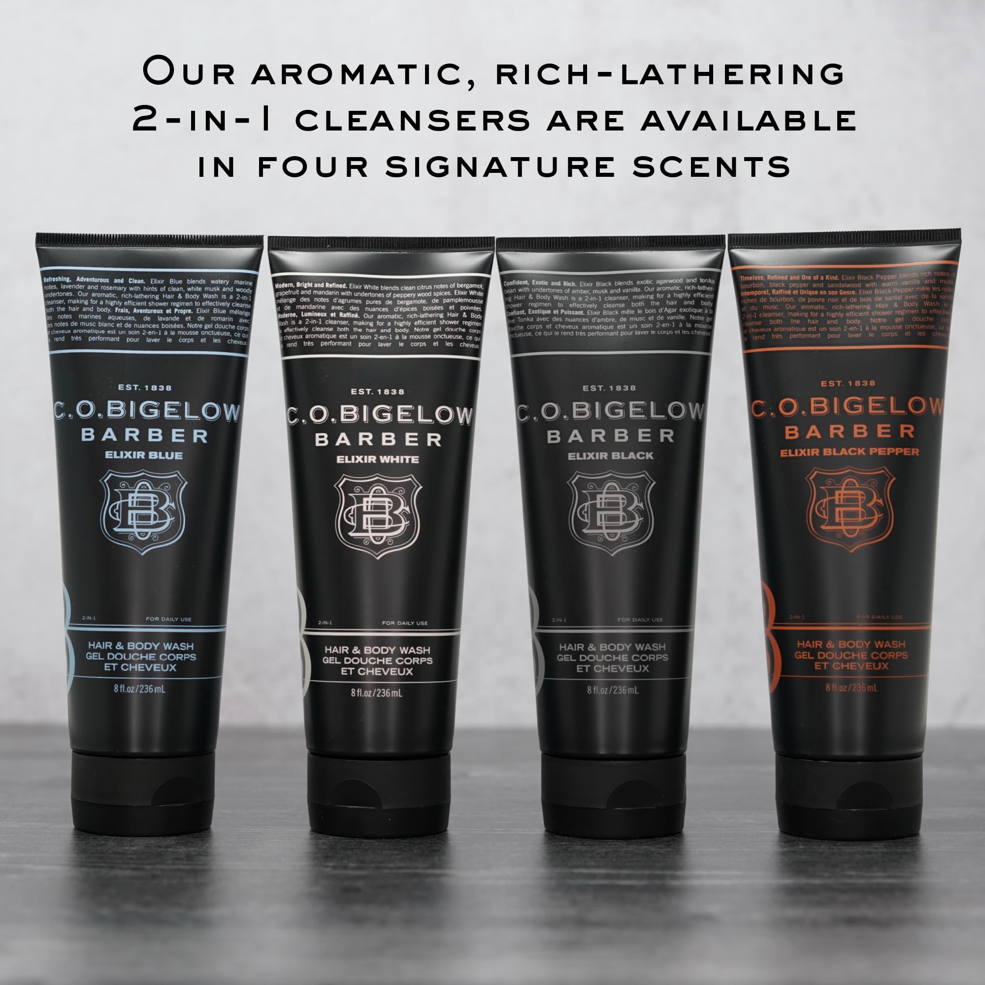 C.O. Bigelow Elixir Black Aluminum-Free Deodorant for Men – Musk & Vanilla Scent, Gel Stick, 2.5 oz
