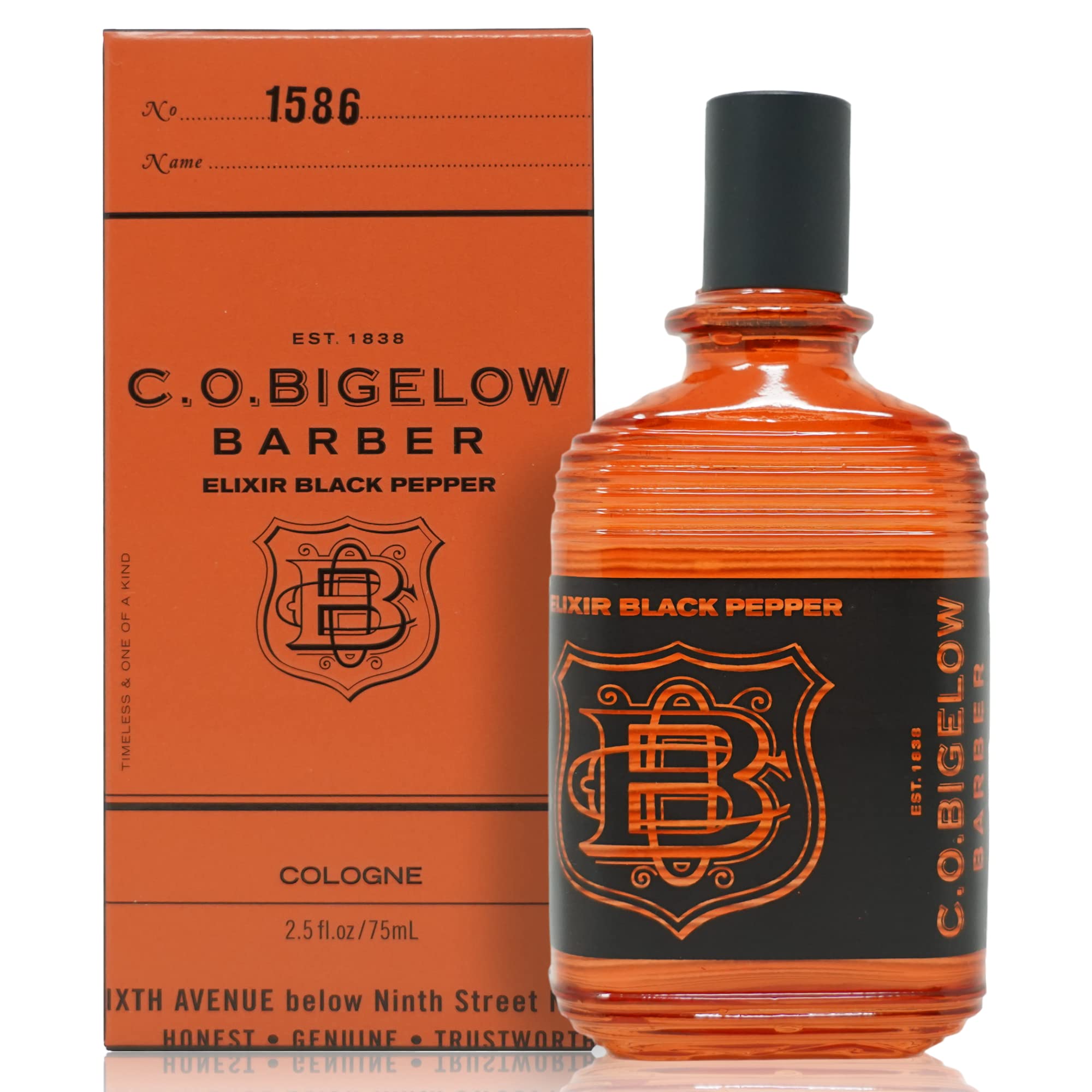 C. O. Bigelow Elixir Black Pepper No. 1586 – 2.5 fl oz Men’s Cologne, Bourbon & Sandalwood