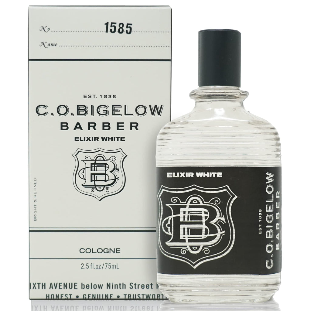 C.O. Bigelow Elixir White Cologne for Men – Long-Lasting Citrus & Spice, 2.5 fl oz