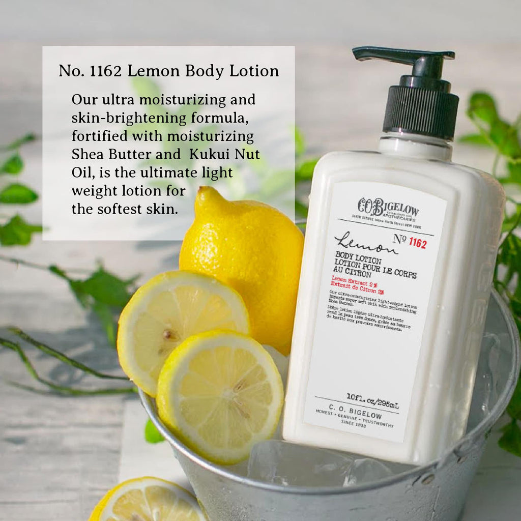 C.O. Bigelow Lemon Body Lotion – Moisturizing Lotion for Dry Skin with Shea Butter & Lemon Extract, 10 fl oz