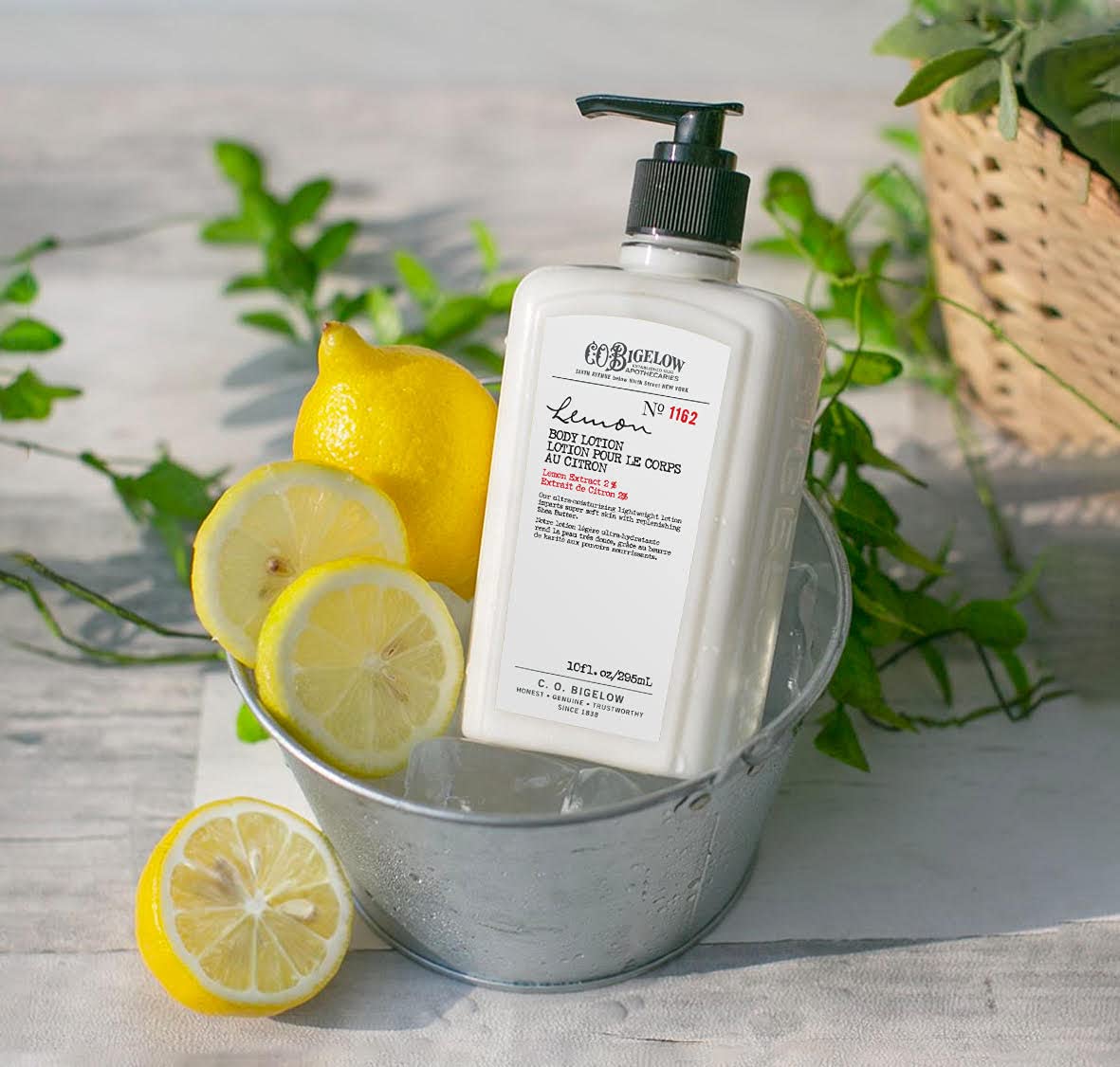 C.O. Bigelow Lemon Body Lotion – Moisturizing Lotion for Dry Skin with Shea Butter & Lemon Extract, 10 fl oz