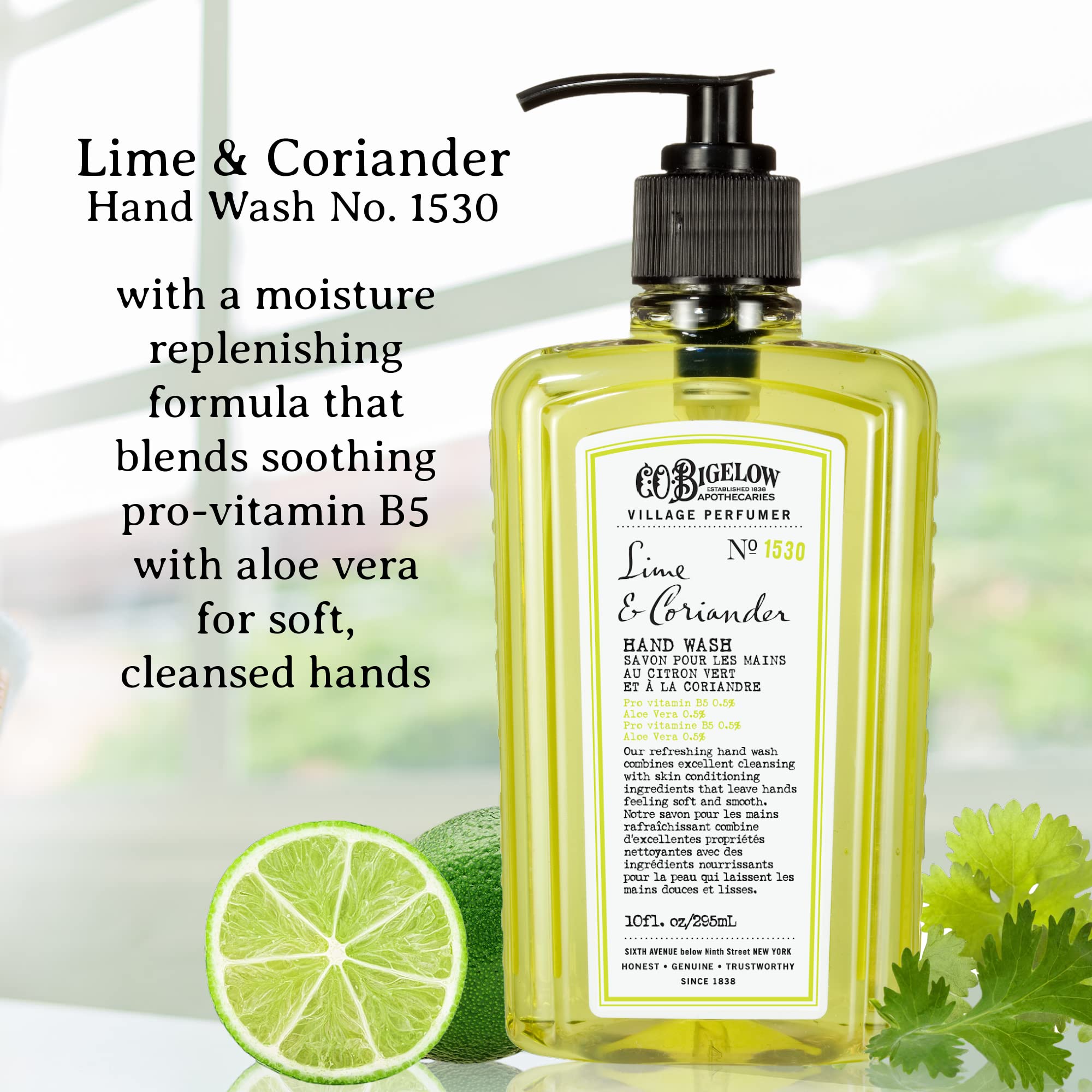 C.O. Bigelow Lime Coriander Apothecary Duo – Hand Wash & Body Lotion Gift Set, 10 oz Each