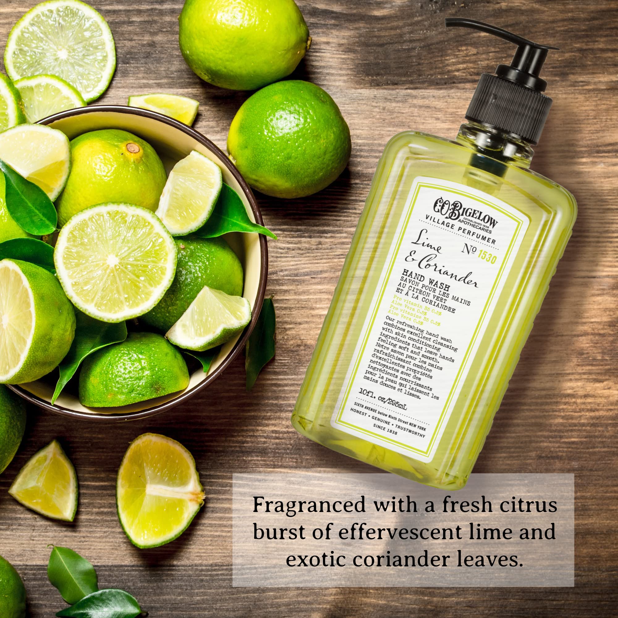 C.O. Bigelow Lime Coriander Apothecary Duo – Hand Wash & Body Lotion Gift Set, 10 oz Each
