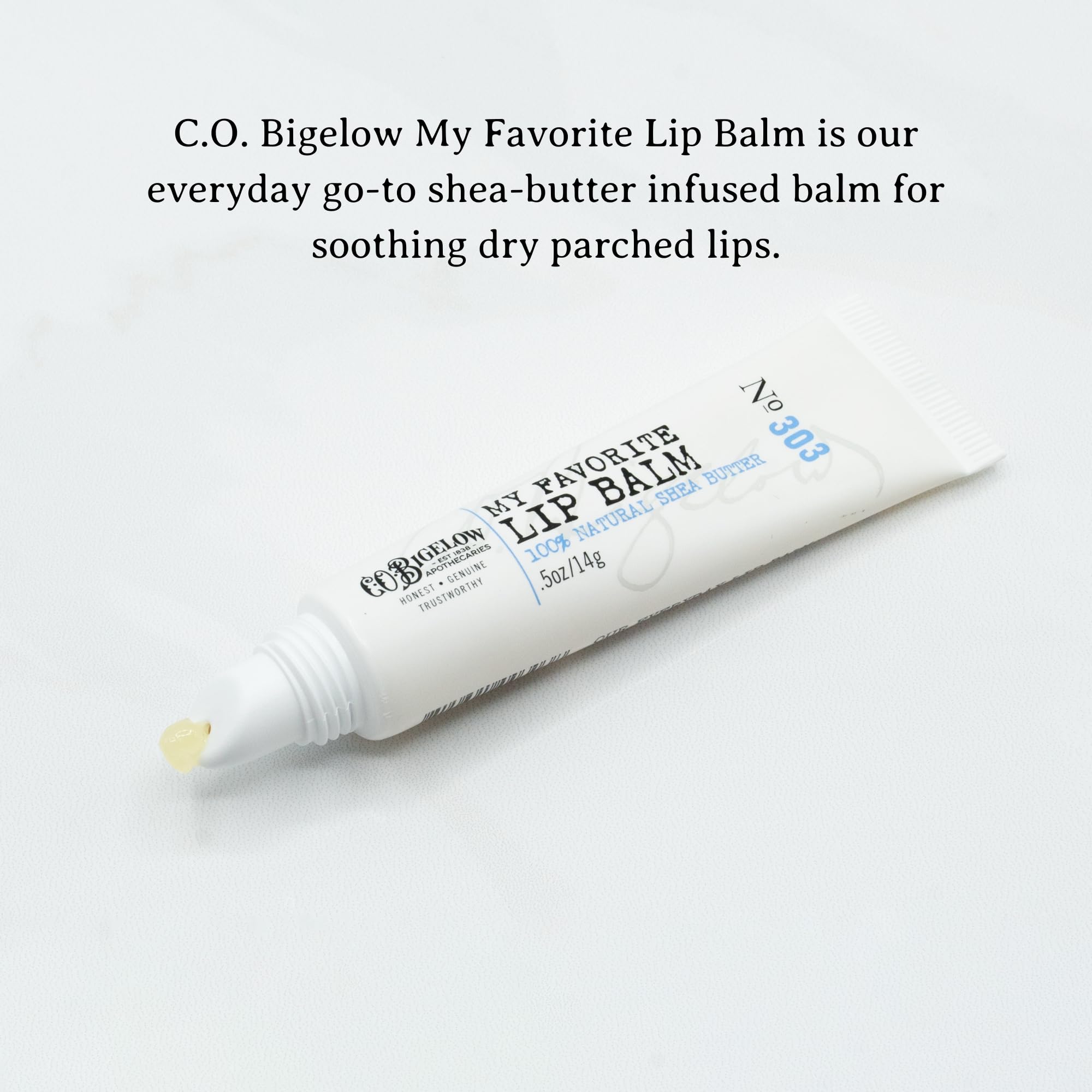 C. O. Bigelow My Favorite Lip Balm Tubes – Pack of 3, Unscented Hydrating Lip Balm 0.5 oz