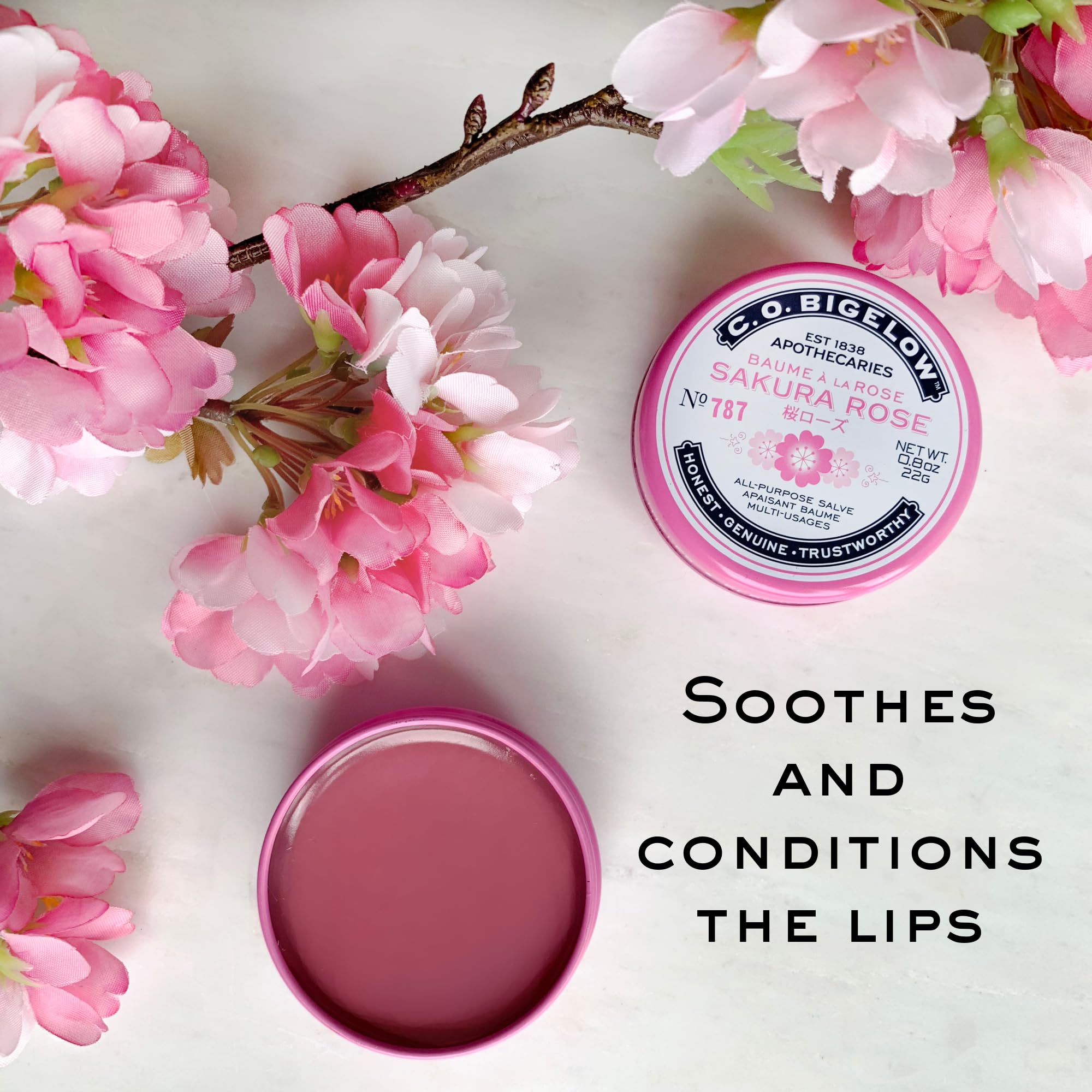 C.O. Bigelow Sakura Rose Salve Tins — 3-Pack Lip & Skin Salve