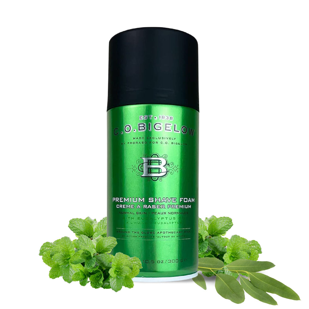 C.O. Bigelow Shaving Foam, 5.2 oz – All Skin Types, Eucalyptus Oil