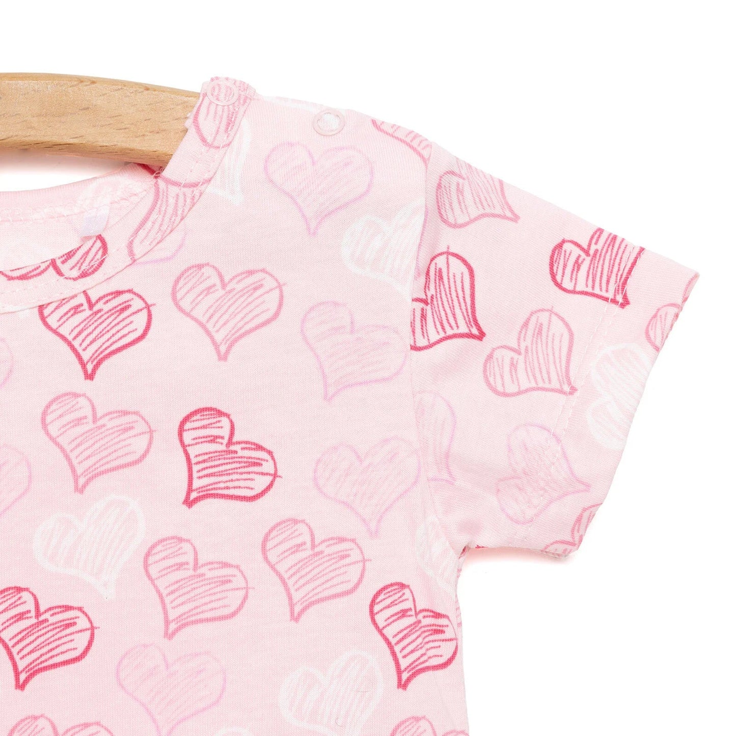HelloBaby Newborn Girl Short Overalls - Pink