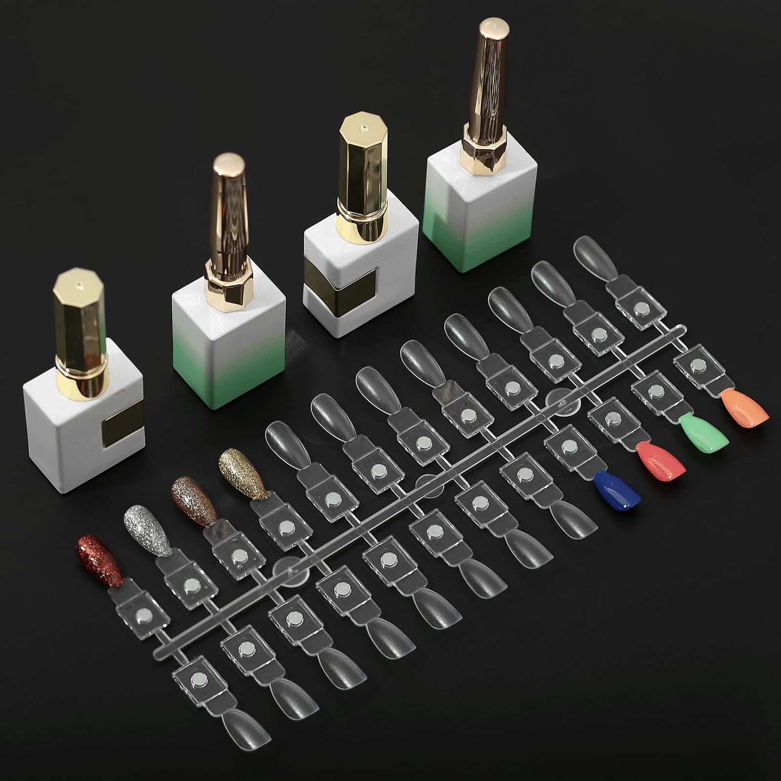 C12rtive 120PCS Magnetic Nail Color Display Tips – Premium Acrylic Tips for Gel & Regular Polish