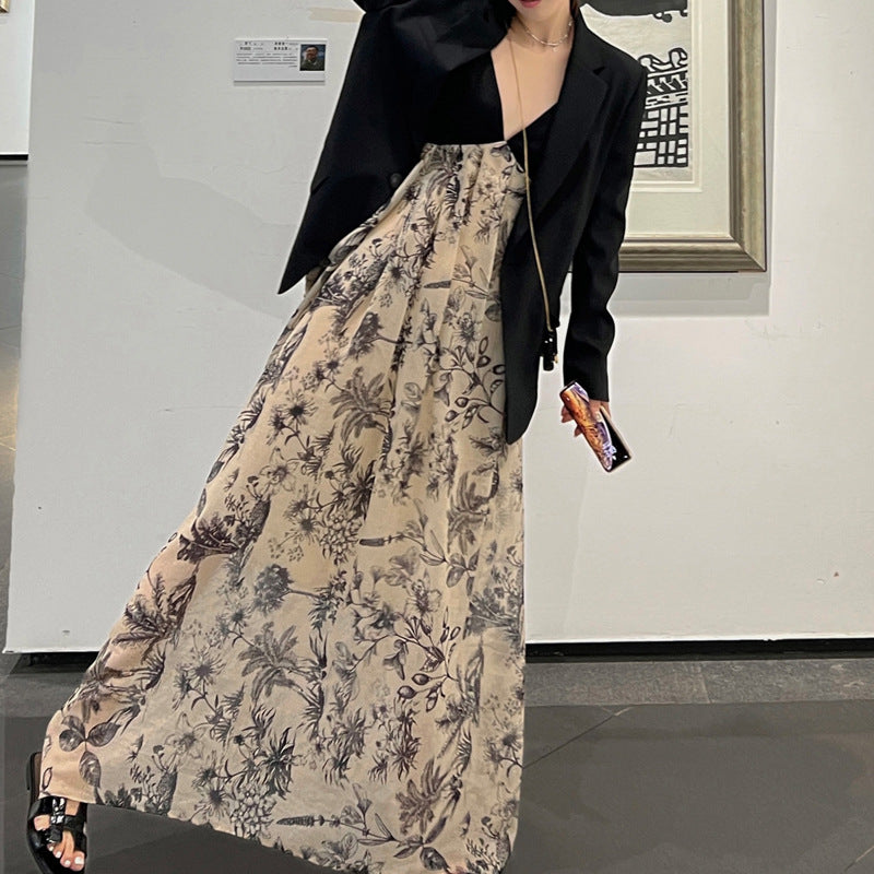 Women's V-neck Backless Dress Ink Strap